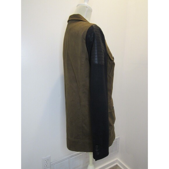 James Jeans Womens M Ponte Sleeve Utility Jacket Soldier on Black Gorpcore USA - Picture 11 of 16